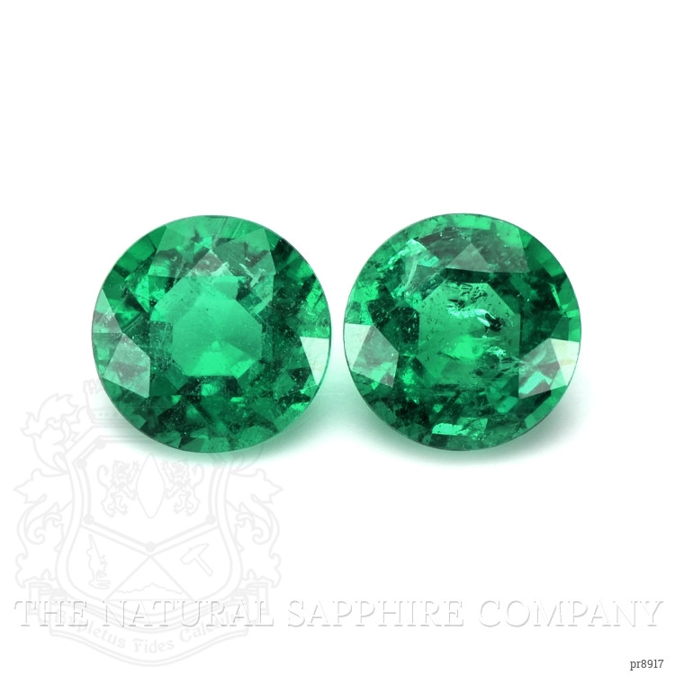 3.42 Ct.Tw. Emerald Pair from Zambia
