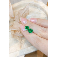 3.42 Ct.Tw.Total Carat Weight Emerald Pair from Zambia Life Style