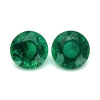 1.42 Ct.Tw.Total Carat Weight Emerald Pair from Zambia Video