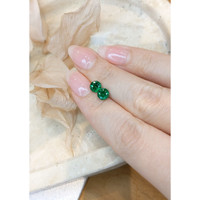 1.42 Ct.Tw.Total Carat Weight Emerald Pair from Zambia Life Style