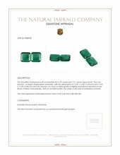 14.30 Ct.Tw.Total Carat Weight Emerald Pair from Zambia Appraisal