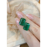 11.27 Ct.Tw.Total Carat Weight Emerald Pair from Zambia Life Style