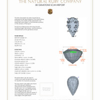 3.07 Ct.Tw.Total Carat Weight Ruby Pair from Mozambique 3 D Scan Report