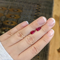 2.46 Ct.Tw.Total Carat Weight Ruby Pair from Mozambique Life Style
