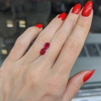 2.09&nbsp;Ct.Tw.Total Carat Weight Ruby Pair from Burma (Myanmar) Life Style