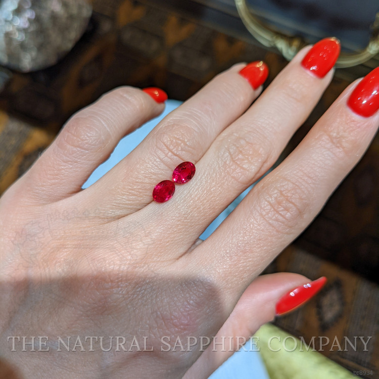2.09 Ct.Tw. Ruby Pair from Burma (Myanmar)