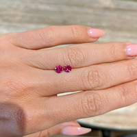 0.82&nbsp;Ct.Tw.Total Carat Weight Ruby Pair from Burma (Myanmar) Life Style