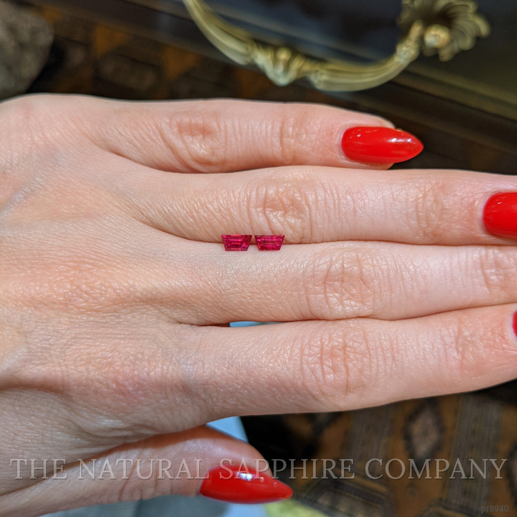 0.78 Ct.Tw. Ruby Pair from Burma (Myanmar)