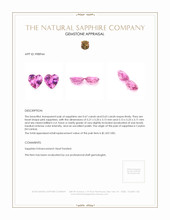 1.32 Ct.Tw.Total Carat Weight Pink Sapphire Pair from Ceylon (Sri Lanka) Appraisal