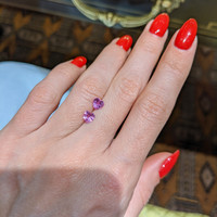 1.32&nbsp;Ct.Tw.Total Carat Weight Pink Sapphire Pair from Ceylon (Sri Lanka) Life Style