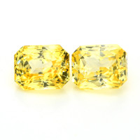 4.13&nbsp;Ct.Tw.Total Carat Weight Yellow Sapphire Pair from Ceylon (Sri Lanka) Video
