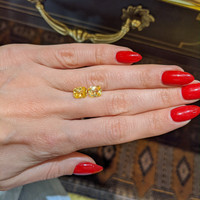 4.13&nbsp;Ct.Tw.Total Carat Weight Yellow Sapphire Pair from Ceylon (Sri Lanka) Life Style