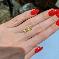 4.13&nbsp;Ct.Tw.Total Carat Weight Yellow Sapphire Pair from Ceylon (Sri Lanka) Life Style