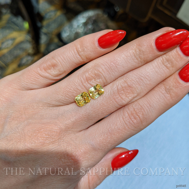 4.13 Ct.Tw. Yellow Sapphire Pair from Ceylon (Sri Lanka)