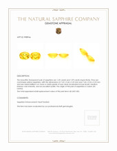 2.29 Ct.Tw.Total Carat Weight Yellow Sapphire Pair from Ceylon (Sri Lanka) Appraisal