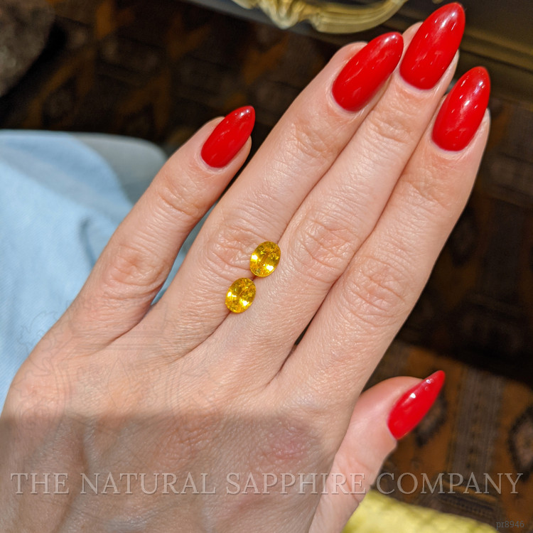 2.29 Ct.Tw. Yellow Sapphire Pair from Ceylon (Sri Lanka)