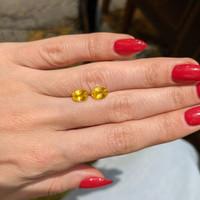 2.29&nbsp;Ct.Tw.Total Carat Weight Yellow Sapphire Pair from Ceylon (Sri Lanka) Life Style