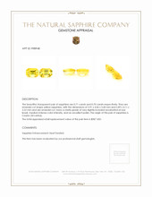 1.41 Ct.Tw.Total Carat Weight Yellow Sapphire Pair from Ceylon (Sri Lanka) Appraisal