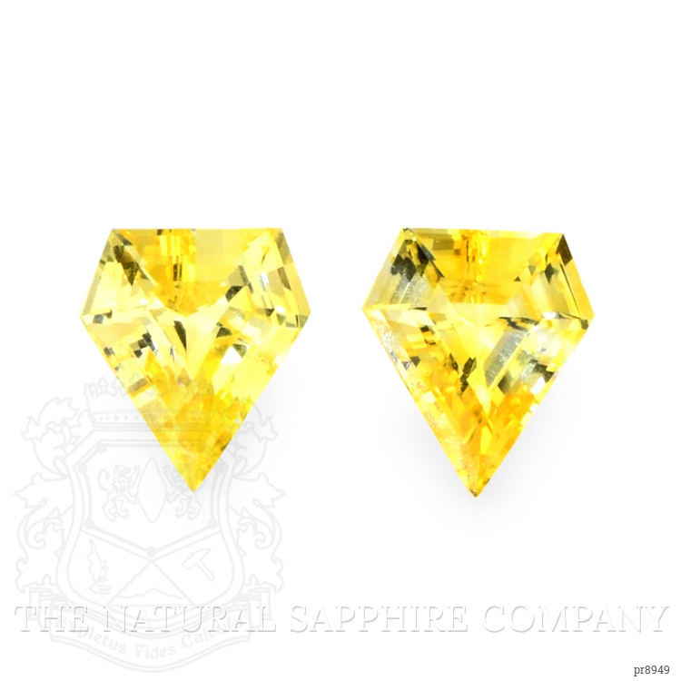 0.56 Ct.Tw. Yellow Sapphire Pair from Ceylon (Sri Lanka)