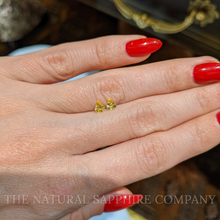 0.56 Ct.Tw. Yellow Sapphire Pair from Ceylon (Sri Lanka)