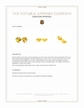 1.11 Ct.Tw.Total Carat Weight Yellow Sapphire Pair from Ceylon (Sri Lanka) Appraisal