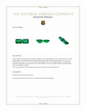 7.33 Ct.Tw.Total Carat Weight Emerald Pair from Zambia Appraisal