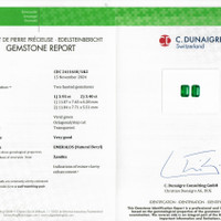 7.33 Ct.Tw.Total Carat Weight Emerald Pair from Zambia Scan Report