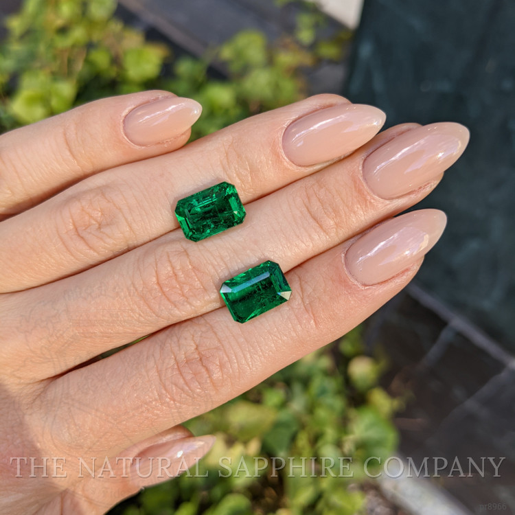 7.33 Ct.Tw. Emerald Pair from Zambia