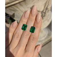 7.33 Ct.Tw.Total Carat Weight Emerald Pair from Zambia Life Style