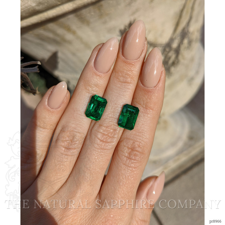 7.33 Ct.Tw. Emerald Pair from Zambia