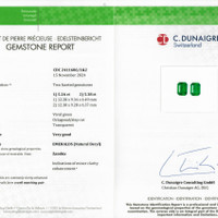 10.64 Ct.Tw.Total Carat Weight Emerald Pair from Zambia Scan Report