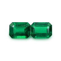 10.64 Ct.Tw.Total Carat Weight Emerald Pair from Zambia Video