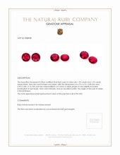 2.94 Ct.Tw.Total Carat Weight Ruby Pair from Mozambique Appraisal