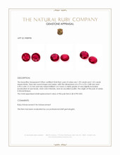 2.94 Ct.Tw.Total Carat Weight Ruby Pair from Mozambique Appraisal