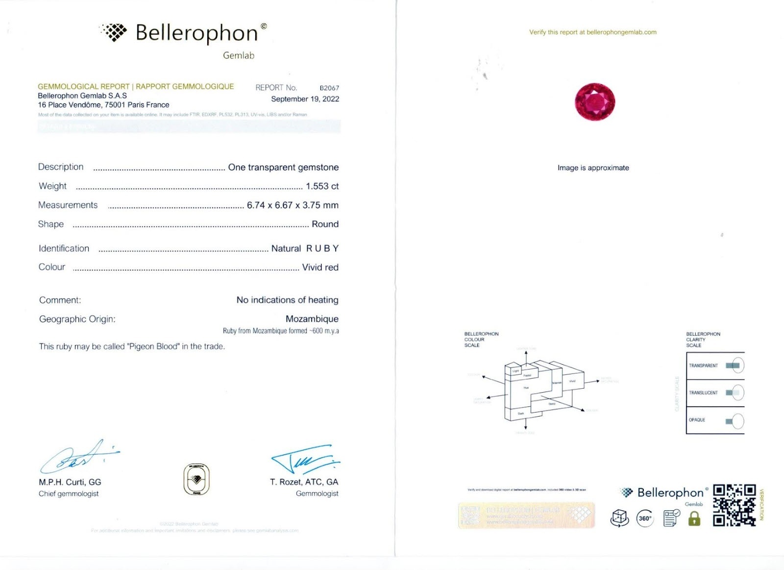 2.94 Ct.Tw. Ruby Pair from Mozambique