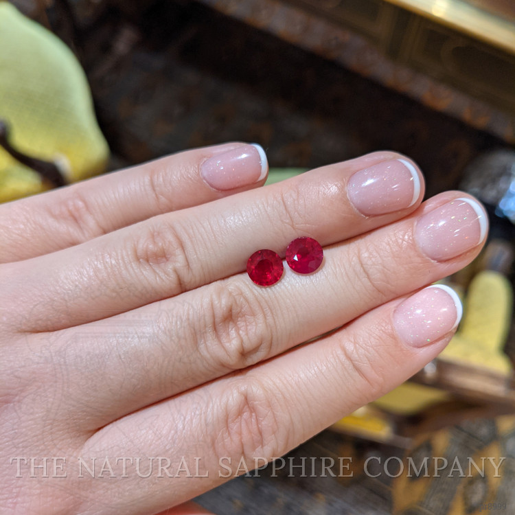 2.99 Ct.Tw. Ruby Pair from Mozambique
