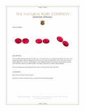 3.07 Ct.Tw.Total Carat Weight Ruby Pair from Mozambique Appraisal