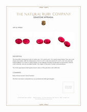 3.07 Ct.Tw.Total Carat Weight Ruby Pair from Mozambique Appraisal
