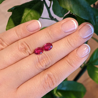 3.07 Ct.Tw.Total Carat Weight Ruby Pair from Mozambique Life Style