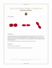 3.93 Ct.Tw.Total Carat Weight Ruby Pair from Burma (Myanmar) Appraisal