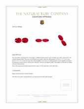 3.93 Ct.Tw.Total Carat Weight Ruby Pair from Burma (Myanmar) Appraisal