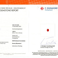 3.93 Ct.Tw.Total Carat Weight Ruby Pair from Burma (Myanmar) Scan Report