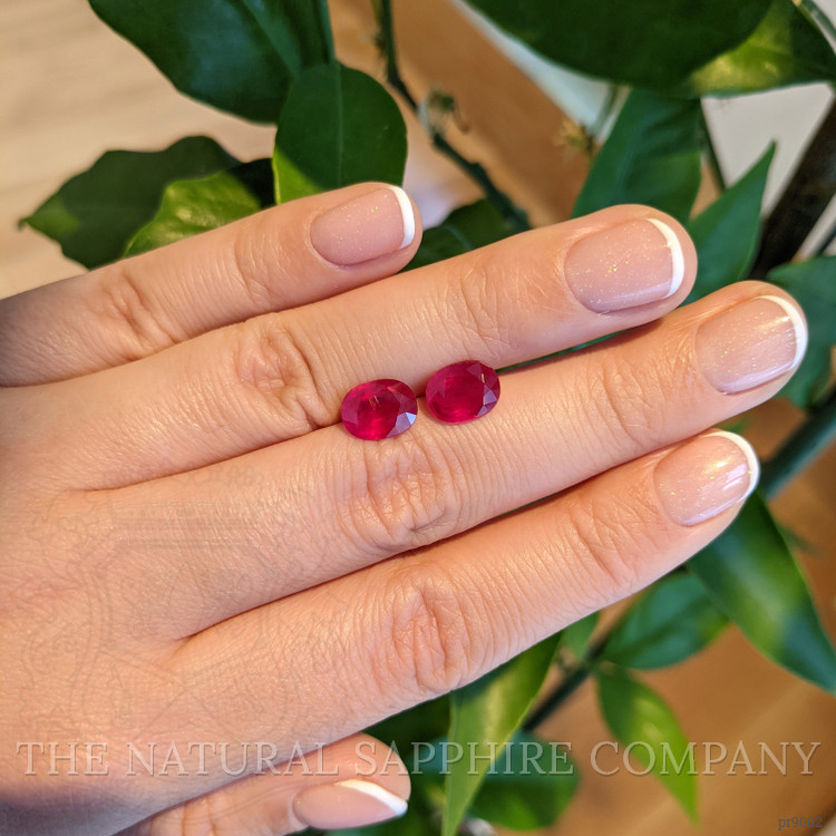 3.93 Ct.Tw. Ruby Pair from Burma (Myanmar)