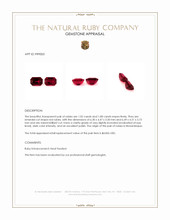 2.10 Ct.Tw.Total Carat Weight Ruby Pair from Mozambique Appraisal
