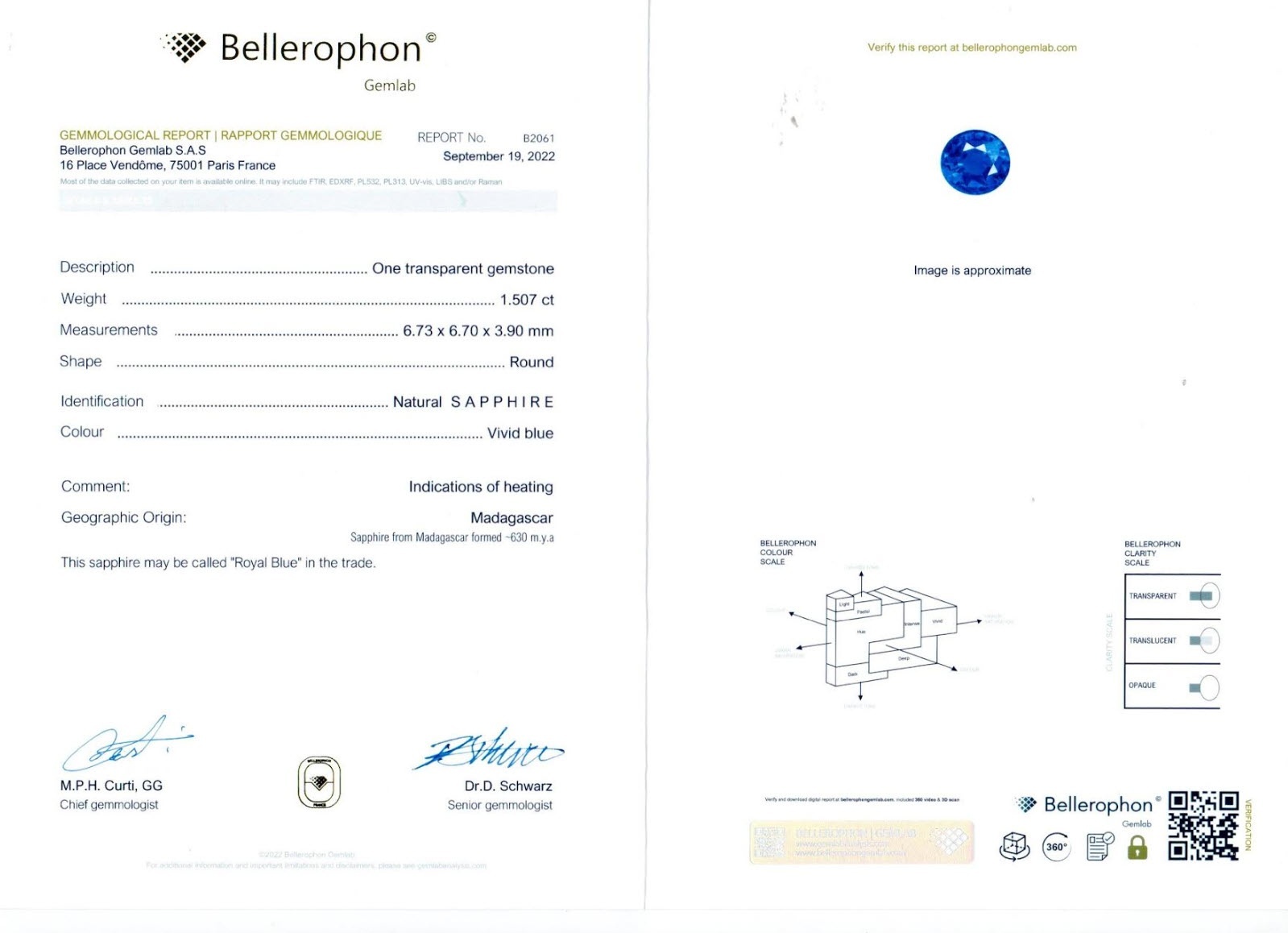 3.02 Ct.Tw. Blue Sapphire Pair from Madagascar