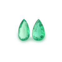 1.52 Ct.Tw.Total Carat Weight Emerald Pair from Zambia Video