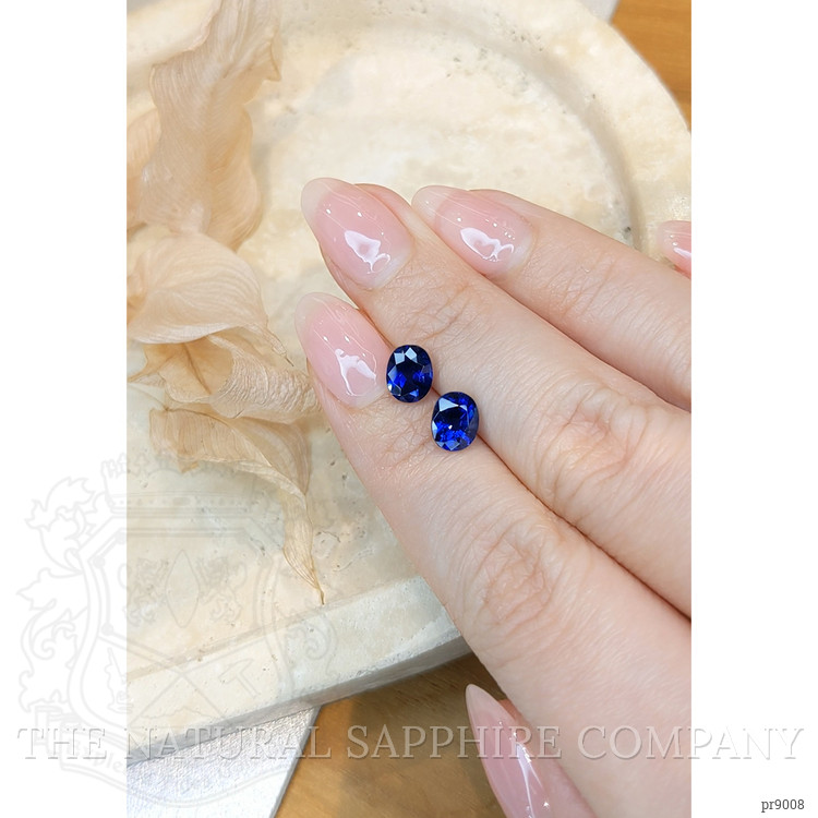3.34 Ct.Tw. Blue Sapphire Pair from Ceylon (Sri Lanka)