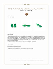 8.53 Ct.Tw.Total Carat Weight Emerald Pair from Zambia Appraisal