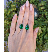 8.53 Ct.Tw.Total Carat Weight Emerald Pair from Zambia Life Style