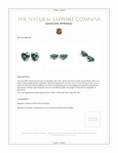 1.87&nbsp;Ct.Tw.Total Carat Weight Bluish Green Sapphire Pair from Montana Appraisal